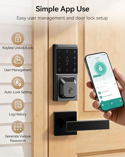 Smart Biometric Front Door Lock with Camera