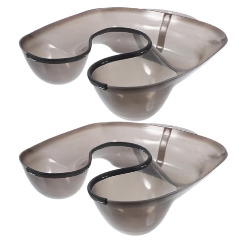 Beavorty Bandeja Cuello de Peluquería 2 Piezas Negro Abs para Teñir y Permanente de Cabello, Soporte Compacto para Lavado y Coloración en Salón Profesional