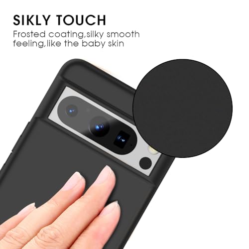 Image of X-level Google Pixel 8 Pro Case Ultra-Thin Slim Fit [Guardian Series] Phone Cases Soft Flexible TPU Matte Finish Coating Grip Light Protective Cell Phone Back Cover for Google Pixel 8 Pro 2023-Black