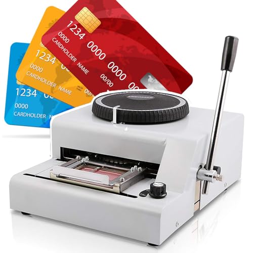 Dfdieratve MáQuina de Estampado Manual de 72 Caracteres, Impresora de CóDigos y Relieve para Tarjetas Personalizadas de PVC, MáQuina de Estampado y CodificacióN Manual