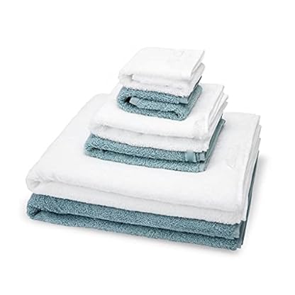 6-Teiliges Badetuch-Set, 2 Große Badetücher, 2 Handtücher, 2 Waschlappen. Baumwolle, Sehr Saugfähig, Badezimmer-Set, L-F…