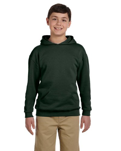 Jerzees 50/50 Youth Hooded Pullover Sweatshirt, XL, Forest Green2