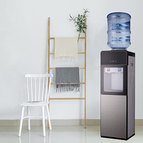 Huhelm Top Loading Water Cooler Dispenser, Hot & Cold Water Hold 3 Or 5 Gallon Bottles Compressor Cooling System For Home Kitchen Office Dorm #TOP1