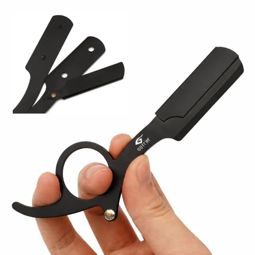 Image of Manual Shaving Barber Razor Straight Professional Hairdresser Trimming Beard Reusable Razor for Men Shaving for Face