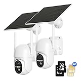 Ebitcam 4G LTE Cellular Security Cameras Include SD&SIM Card, Solar Powered Camera No WiFi Needed, 2K Live Video, 360° View, Color Night Vision, Motion&Siren Alert, Remote Access&Playback via Phone