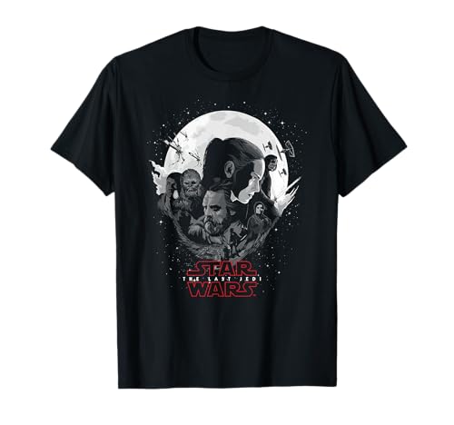 T-shirt Star Wars avec graphisme silhouette haut de gamme de Rey et Luke