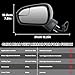 Clidr Driver Side Mirror Compatible with 2016 2017 2018 2019 2020 2021 2022 Ford Fusion Non-Heated Manual Folding Rear View Mirror Replace FS7Z-17683-B Black 3 Pins