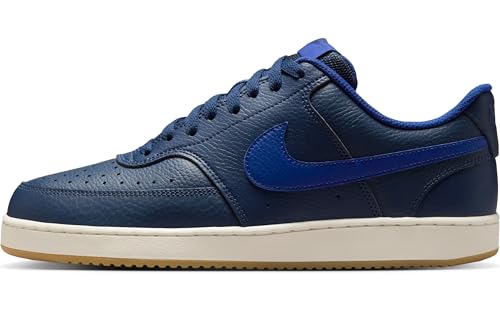 NIKE Herren Court Vision Low Sneaker, Midnight Navy/Deep Royal Blue, 42.5 EU