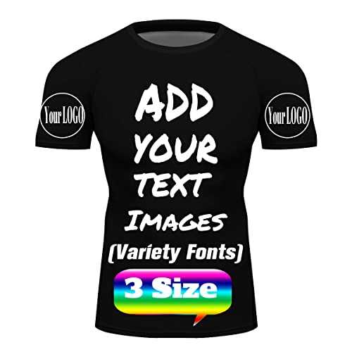 Design Your Own Compression Trainning Top Front &Back &Sleeve Add Your Text