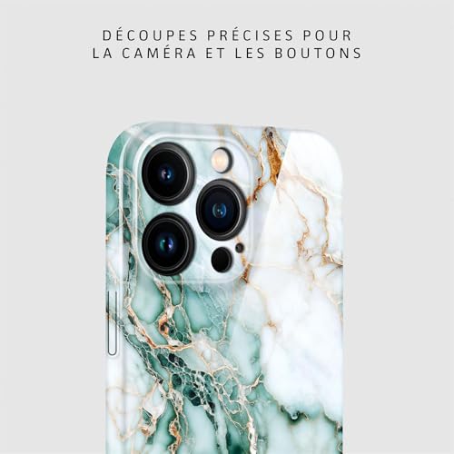 Coque iPhone 15 Pro marbre rigide protégeant les objectifs photo des rayures - 7