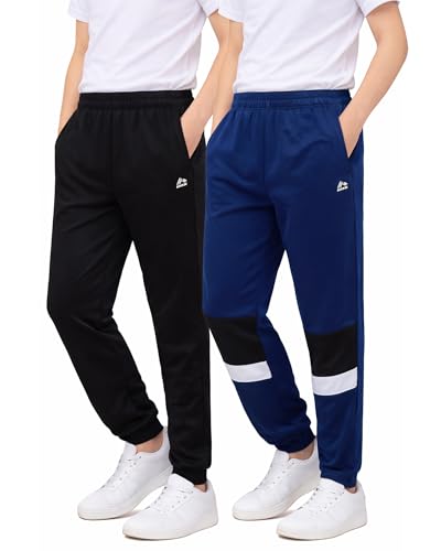 Image of RBX Boys' Sweatpants - Active Tricot Joggers Warm-Up Track Pants (2 Pack)