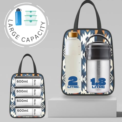 Image of Nibbler Bag for Office | Bags for Men Women | Insulated Hot Cold Bag | Multi-use Storage bags I for Office & School (Ethnic)