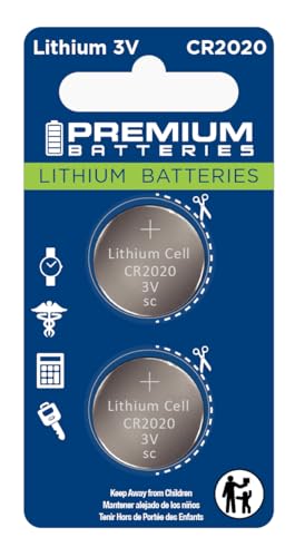 Premium CR2020 Lithium 3V Coin Cell - Japanese Engineered High Capacity Batteries (2 Pack)