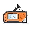 Solar nood radio – radio, draagbare radio met LED lamp met een hoge verlichting, mobiele telefoon oplader, Sos. -Learm for thuis en noodsituaties (Color : Orange, Size : 15.9×4.7×8.1cm)