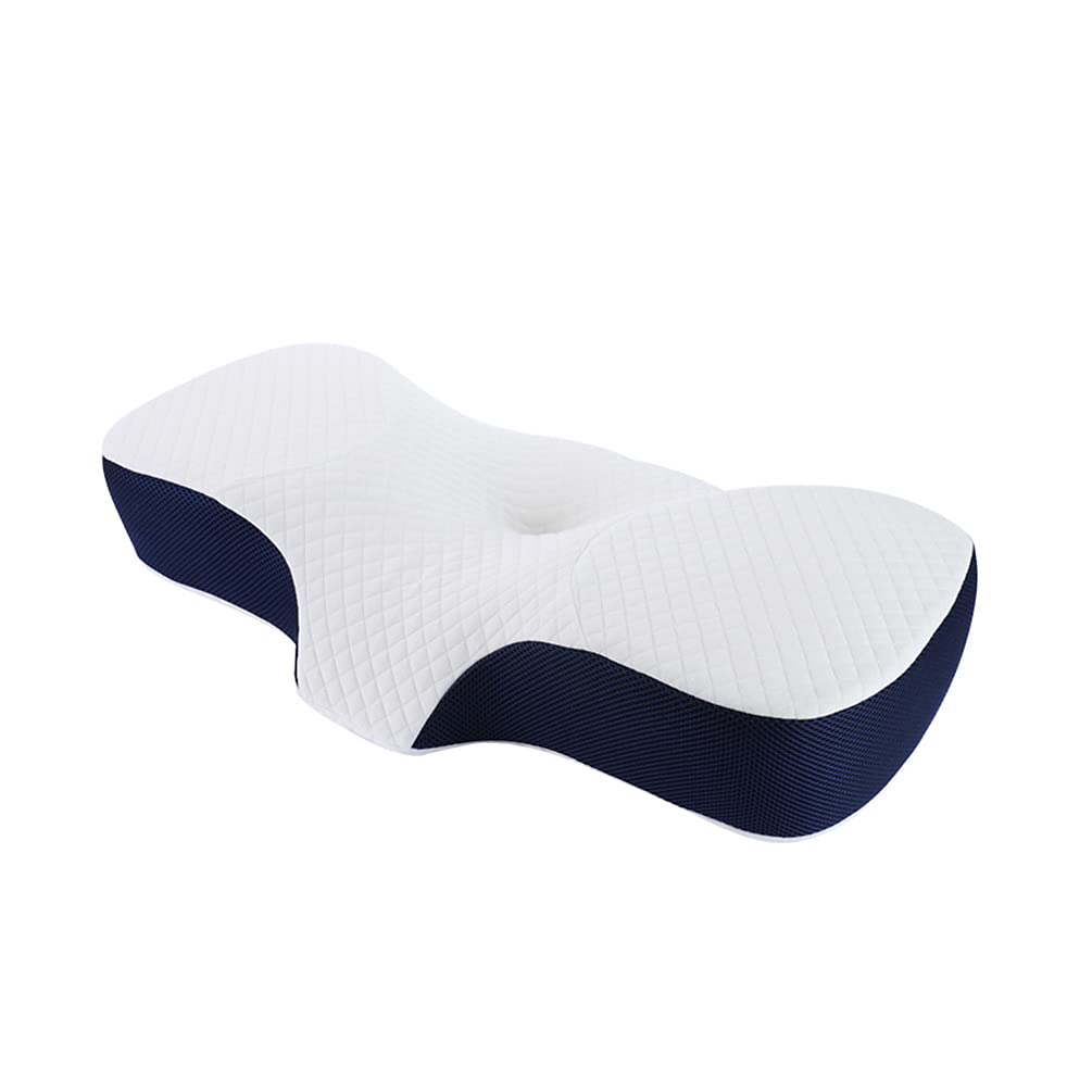 Relieve Neck Pain Premium Memory Foam Pillow with Washable Zippered Soft Cover for Side, Back, Stomach Sleeper （Free Pillowcase Included）