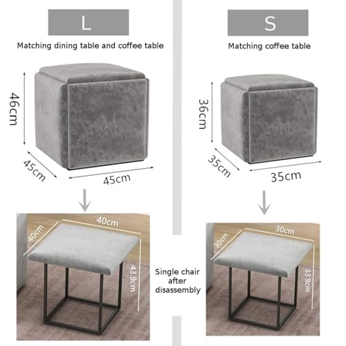 Tabouret de rangement cube 5 en 1 étanche et modulable taille grand