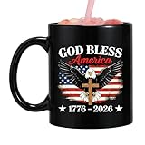 Generisch Kaffeetasse,350ml Keramik Becher Patriotismus 250 Jahre,Keramik Kaffeebecher Für US Feiern - Für Soldaten Erwachsene Familie Getränke Feiern Versammlungen