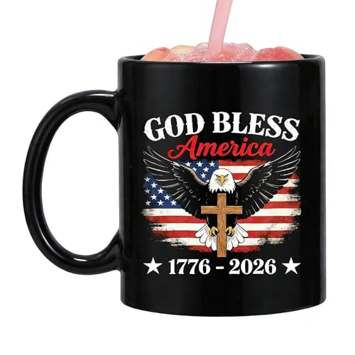 Patriotische Tasse | 250 Jahre Jubilaum | 1776?2026 Gedenkbecher | Keramik Kaffeebecher 350ml fur Tee Milch & Wasser ideales Ges