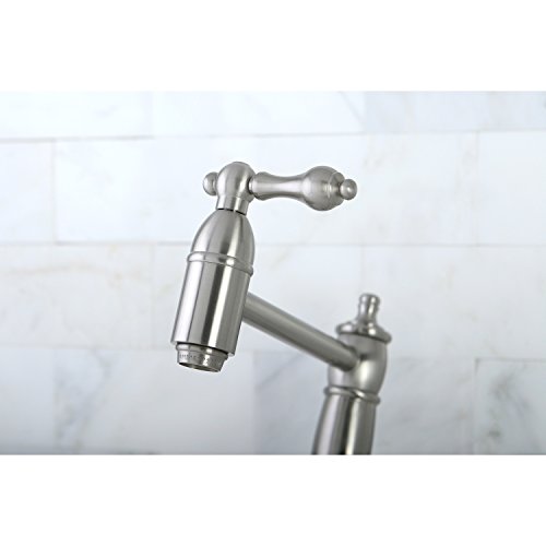 Kingston Brass Ks3108Al Restoration Pot Filler, Brushed Nickel,8-1/8-Inch Spout Height #TOP2