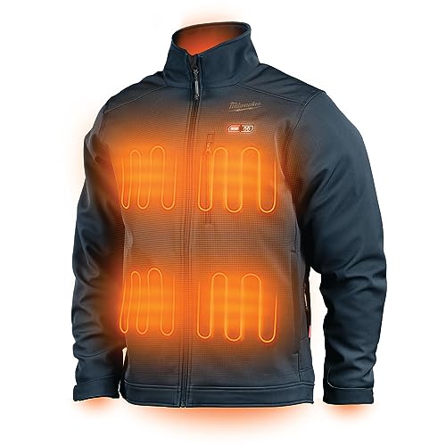 Milwaukee 204BL-21L M12 TOUGHSHELL Lithium-Ion Cordless Heated Jacket (3 Ah) - Large, Navy Blue