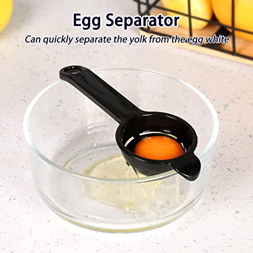 Dotinghux Measuring Spoons, Plastic Measuring Spoons Set With Egg Separator 12-Piece,Black #TOP3