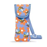 Kids Glasses Case, Soft Eyeglass Case for Kids Various Pattern Cute Sunglasses Pouch Crossbody Bag f