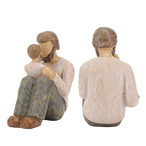 Father and Son Figurines, Fathers Day Shelf Decor Family Figurine Gifts - Image 4
