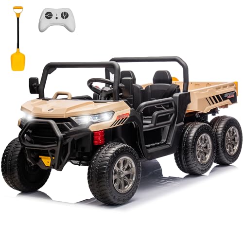 sopbost 24V Kids Ride On Truck w/Electric Dump Bed, Remote...