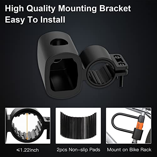 Intekin Bike Lock Bike U Lock U Lock For Bicycle 16Mm U Lock Bicycle U Lock And 4Ft/5Ft Length Security Cable With Sturdy Mounting Bracket For Bicycles, Bikes And More, Small, Orange #TOP4