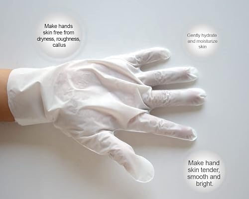 Hand Mask Hydrating Moisturizing Gloves Repair For Dry Cracked Repair Rough Skin Repair Sheet Mask Glove For Men & Women 5Pcs Elitzia Etmm01 (Argan Oil) #TOP2