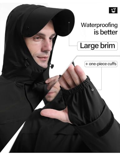 iCreek Rain Suit Waterproof Jacket with Pants 2 Pieces Breathable Lightweight Packable Raincoat with Hooded Rain Gear Unisex4