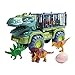 Produktbild Perfeclan Dinosaurier LKW Spielzeug, Dino Auto Transporter Truck, Tiere Spielset und Dinosaurier Figuren, Spielzeugautos Kinder Geschenk für Jungen Mädchen - Tyrannosaurus