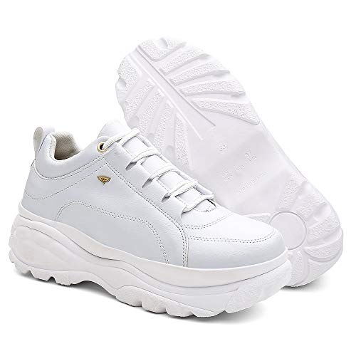 Tenis Feminino Bufalo Casual Sola Alta - Branco/36