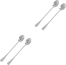 Abaodam Colheres De Aço Inoxidável 4 Pçs Colheres De Aço Inoxidável Colher De Cabo Longo Colher De Casal Colher De Sopa Talheres Colher De Sopa Amantes Concha Comida Algumas Colheres