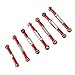 7pcs RC Car Metal Servo Pull Rod with Screwdriver Fit for WLtoys 144001 1/14 RC Car (Red)
