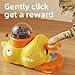 Dog Snack Auto Feeder - Food Toys | Turtle Toy Interactive for Pets, Mental Stimulation Training (White)