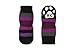 RC Pet Products Pawks Dog Socks, Medium, Purple Stripes