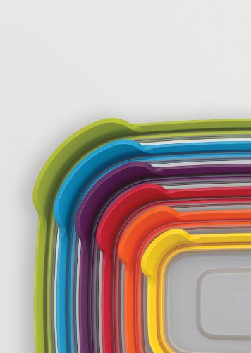 Kit de potes Joseph Joseph Nest, com tampas multicoloridas, 12 peças