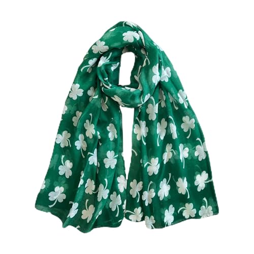 CYian St Patrick Day Scarf for Women Irish Scarf Gift Long Shamrock Shawl Saint Patricks Day Accessories for Women,Shamrock01