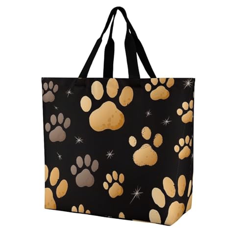 Romantic Paris Tower Tote Bag for Women - Reusable Foldable Grocery Shopping Bag, Crossbody Shoulder Handbag