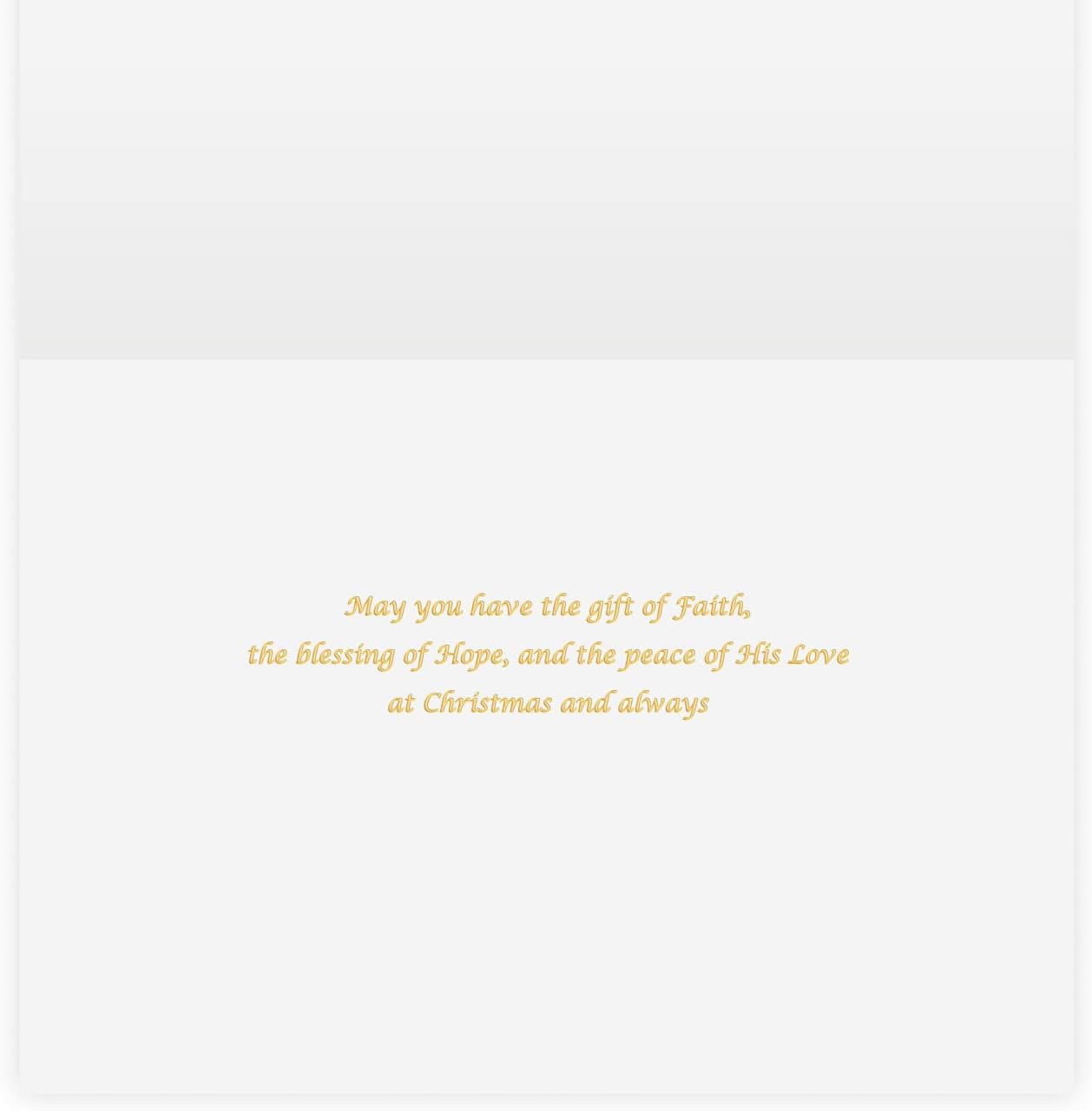The Gallery Collection, 25 Count Card Pack, Religious Christmas Cards with Foil Lined Envelopes (Star of Wonder), For Business or Consumer