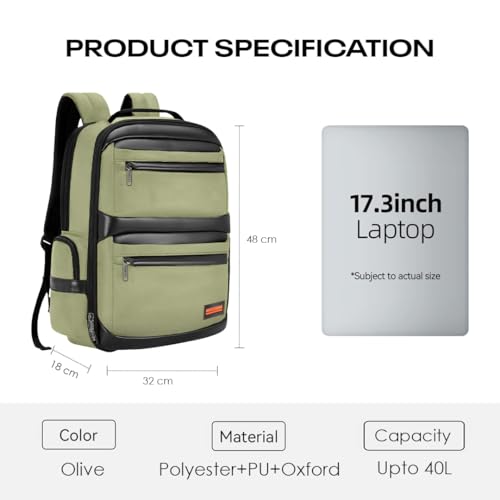 Image of Nordia Laptop Backpack - Sleek & Waterproof, Multi-Compartment Design, and Padded Straps for Work, School & Commute