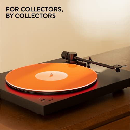 Big Fudge Acrylic Turntable Mat - Static & Vibration Reducing Record Player Slipmat - Vinyl Accessories For Better Grip - Fits All 12" Platter - Pink #TOP5