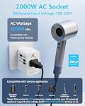 Adaptateur de Voyage Universel, Adapteur de Plug Voyage International avec 2 USB-C(PD 20W) & 1 USB-A Ports, tous en un seul adaptateur portable, pour USA, UK, EU, AU & 224+ Pays (Blancs)