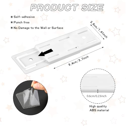 Mozeat Lens 588277_1_6PUVXKTB 6 Pcs Adhesive Punch Free Socket Holder, Wall Mount Power Strip Holder Surge Protector Power Strip Space-Saving And Easy To Install Cable Management Office Essentials thumb #1