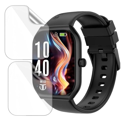 Image of 2 Pack | Screen Protector Guard for Titan Smart 3 | 1.96 inch | Smartwatch - Flexible & Ultrathin TPU Film, 9H Scratch Resistant, Bubble Free - Not a Tempered Glass