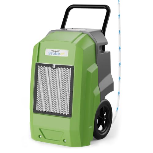 Image of ALORAIR 180 Pints LGR Industrial Dehumidifier with Pump and Drain Hose, Portable Commercial Dehumidifier with Wheels for Home, Basements, Garages, and Job Sites, 6-Year Warranty, Green