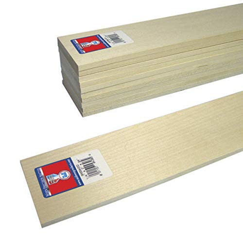 Planchette de bois de tilleul Basswood 1/4 x 3 x 24 de haute précision