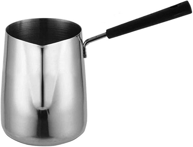 ZHANGTING Induction-Safe Non-Stick Stainless Steel Milk Pan Coffee Maker, Small Milk Pot Tea Coffee Boiling Pot (600ML)