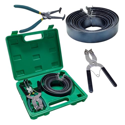 15PCS Car Engine Piston Ring Compressor Tool Kit, Adjustable Piston Installer Pliers and Compressor Pliers with 13 Piston Rings (62-145mm/2.44-5.71in) for Car Truck Engine by BDZMC - Used condition - US$18.28
